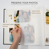 Premium Linen Glassine & Kraft Paper Scrapbook Photo Album