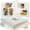 Premium Linen Glassine & Kraft Paper Scrapbook Photo Album