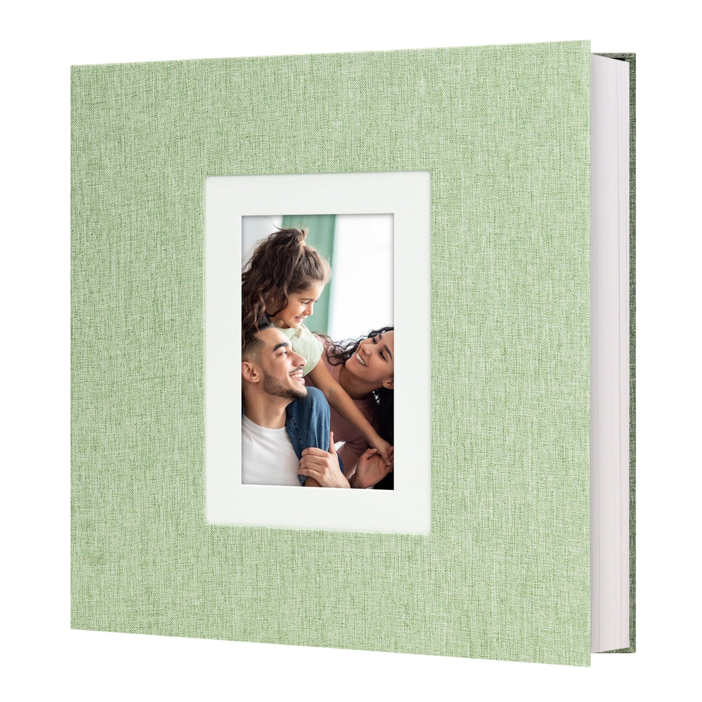 Large Self Adhesive Photo Album Scrapbook Album - Linen Cover with 6'' Window