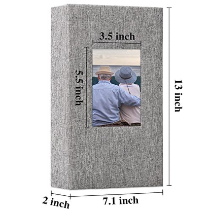 Classic Slip-in Photo Album - Linen Cover with Window