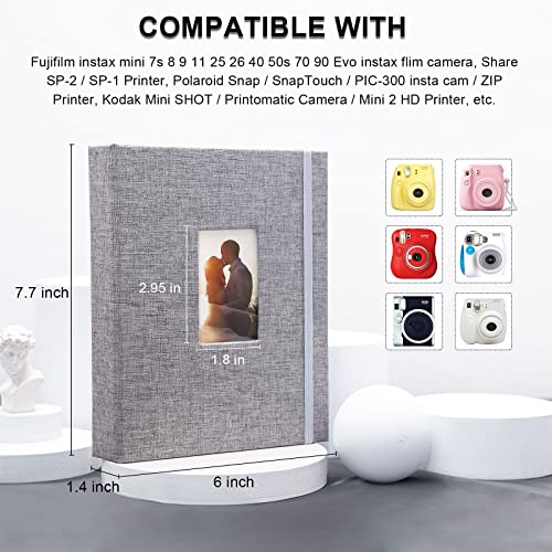 Mini Polaroid Fujifilm Instax Photo Album Book - Linen Cover