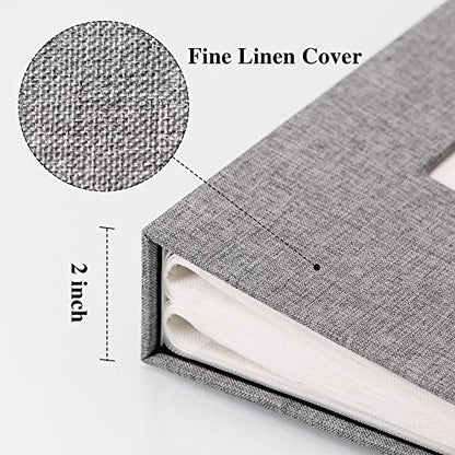 Classic Slip-in Photo Album - Linen Cover with Window