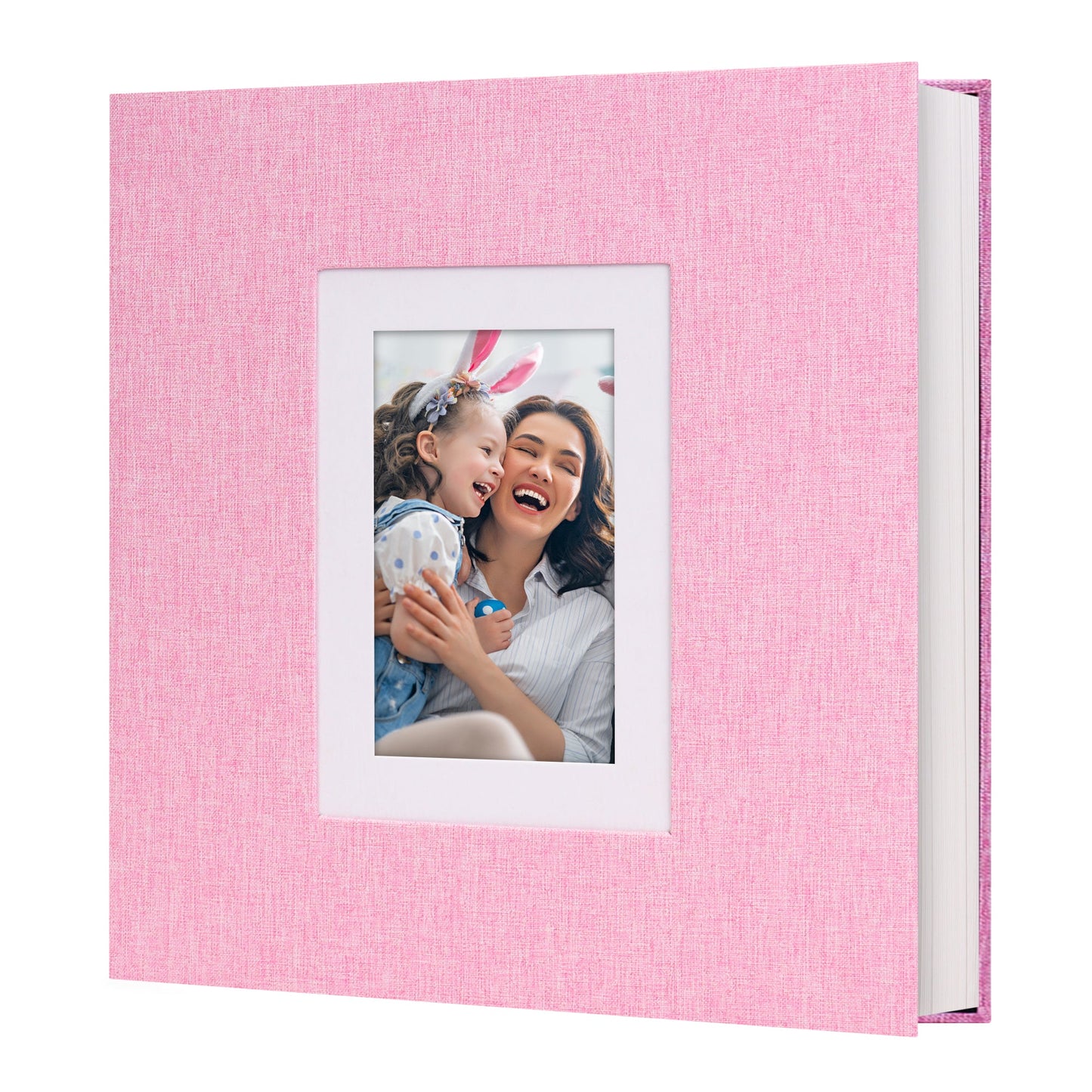 Large Self Adhesive Photo Album Scrapbook Album - Linen Cover with 6'' Window