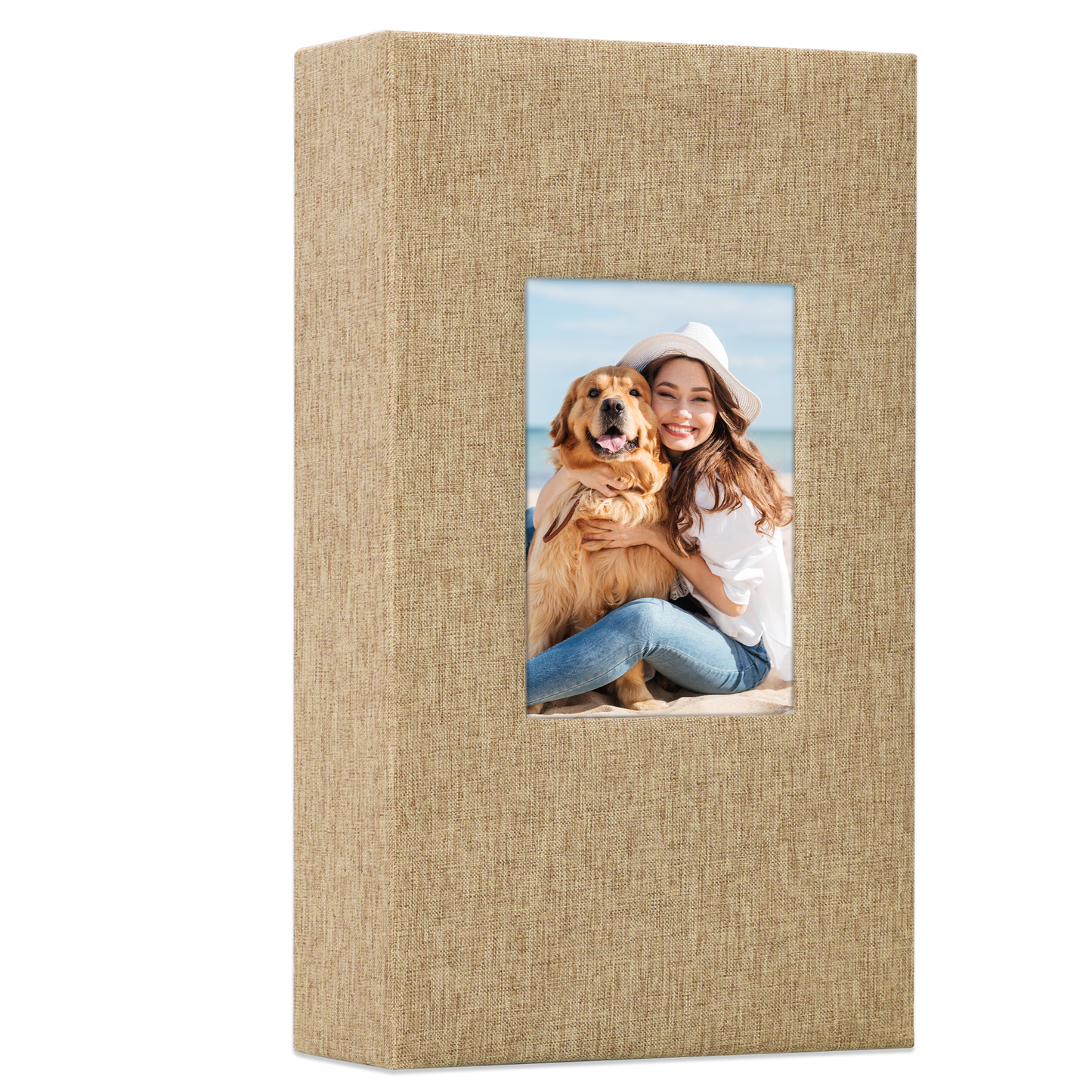 Classic Slip-in Photo Album - Linen Cover with Window