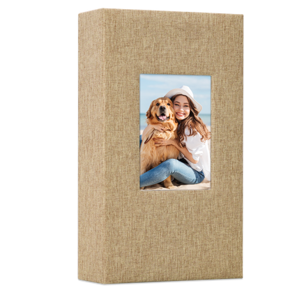 Classic Slip-in Photo Album - Linen Cover with Window